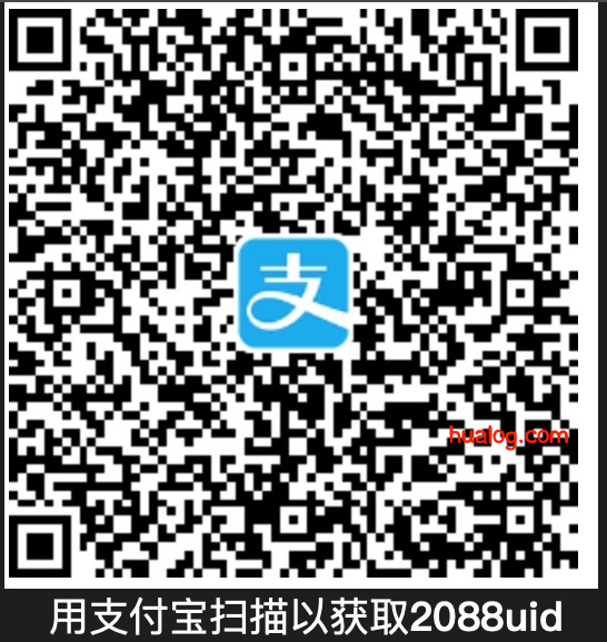 支付宝用户userId获取方式：扫描如下二维码获取用户UID即为userId