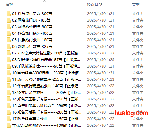 32G车载音乐文件（大约4000首左右）